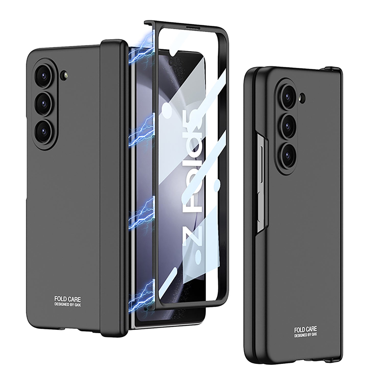GKK Anti-Drop Phone Case for Samsung Galaxy Z Fold5 5G Magnetic Hinge Hard PC Cover with Tempered Glass Screen Film GKK Anti-Drop Phone Case for Samsung Galaxy Z Fold5 5G Magnetic Hinge Hard PC Cover with Tempered Glass Screen Film